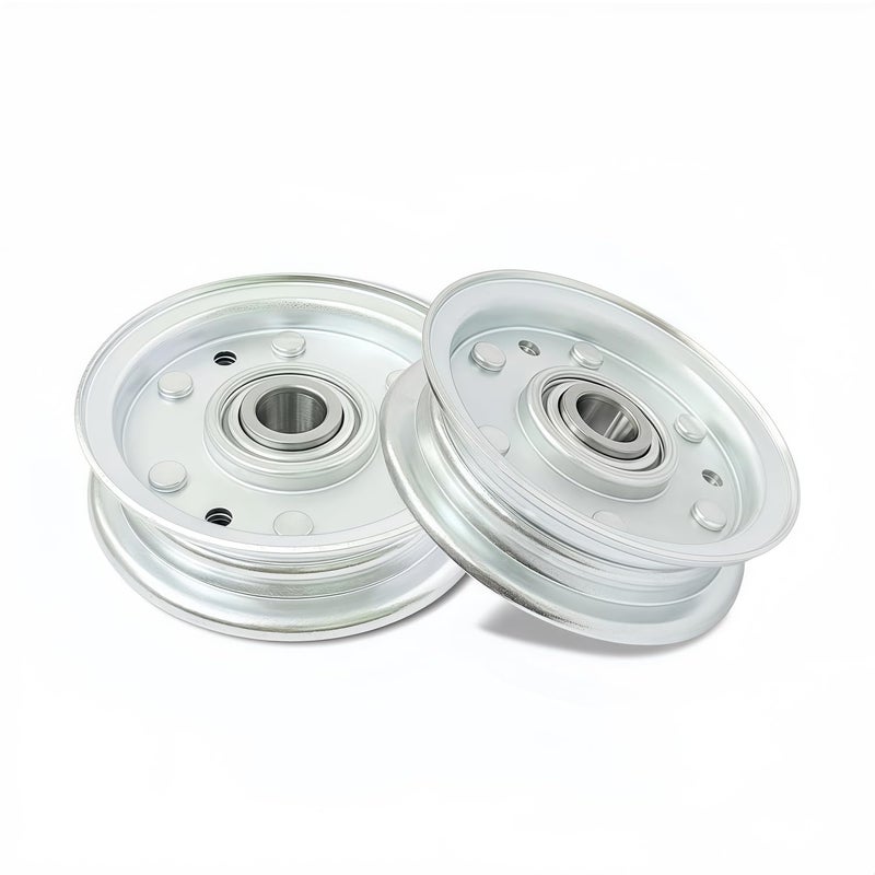HTWORK 164090 Idler Flat Pulley Compatible with RFM Series 4' 5' 6' Finish Mowers, Lawn Tractor Pulley Replaces King Kutter Part (2 PC) - Image 1